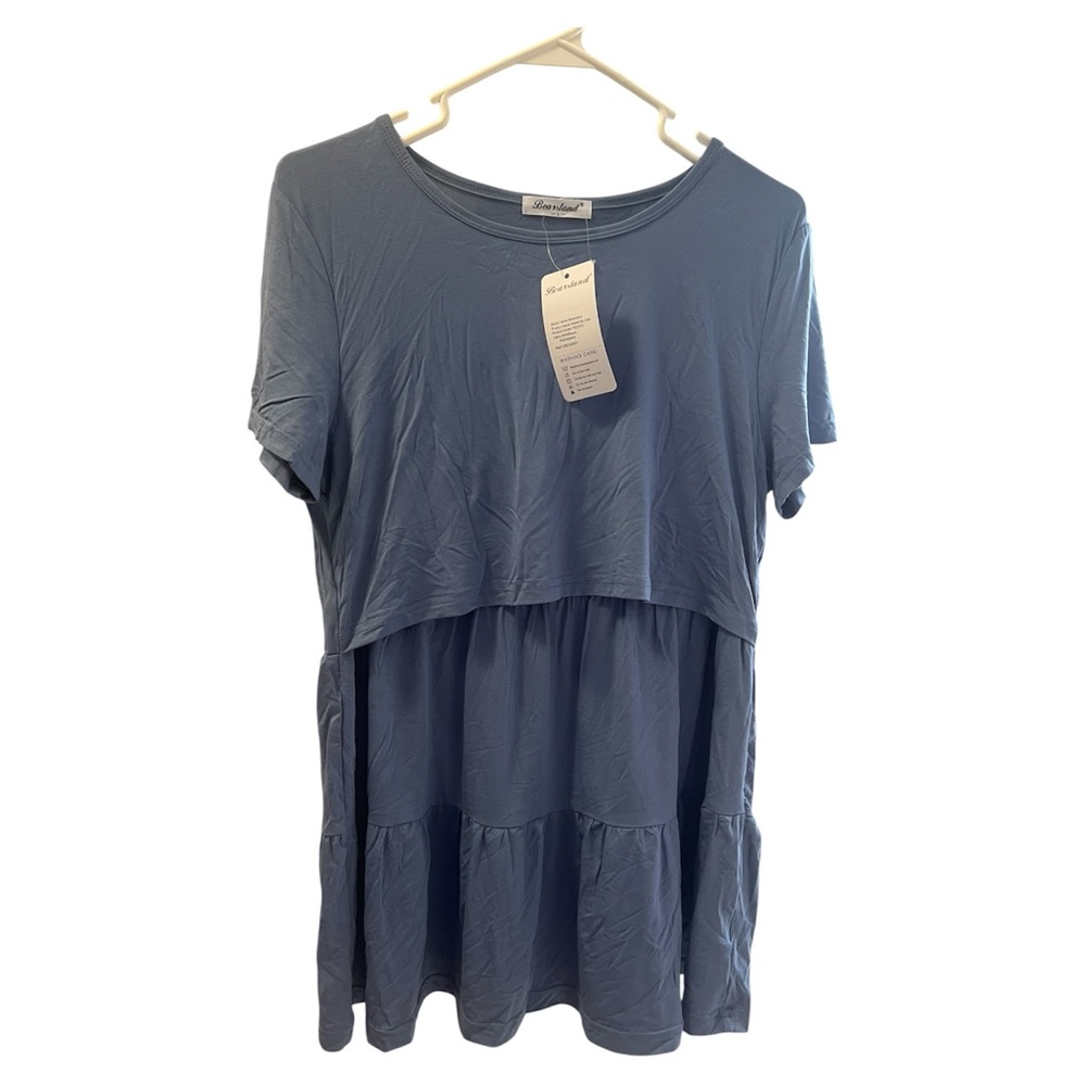 Bearsland Blue Tiered Short Sleeve T-Shirt